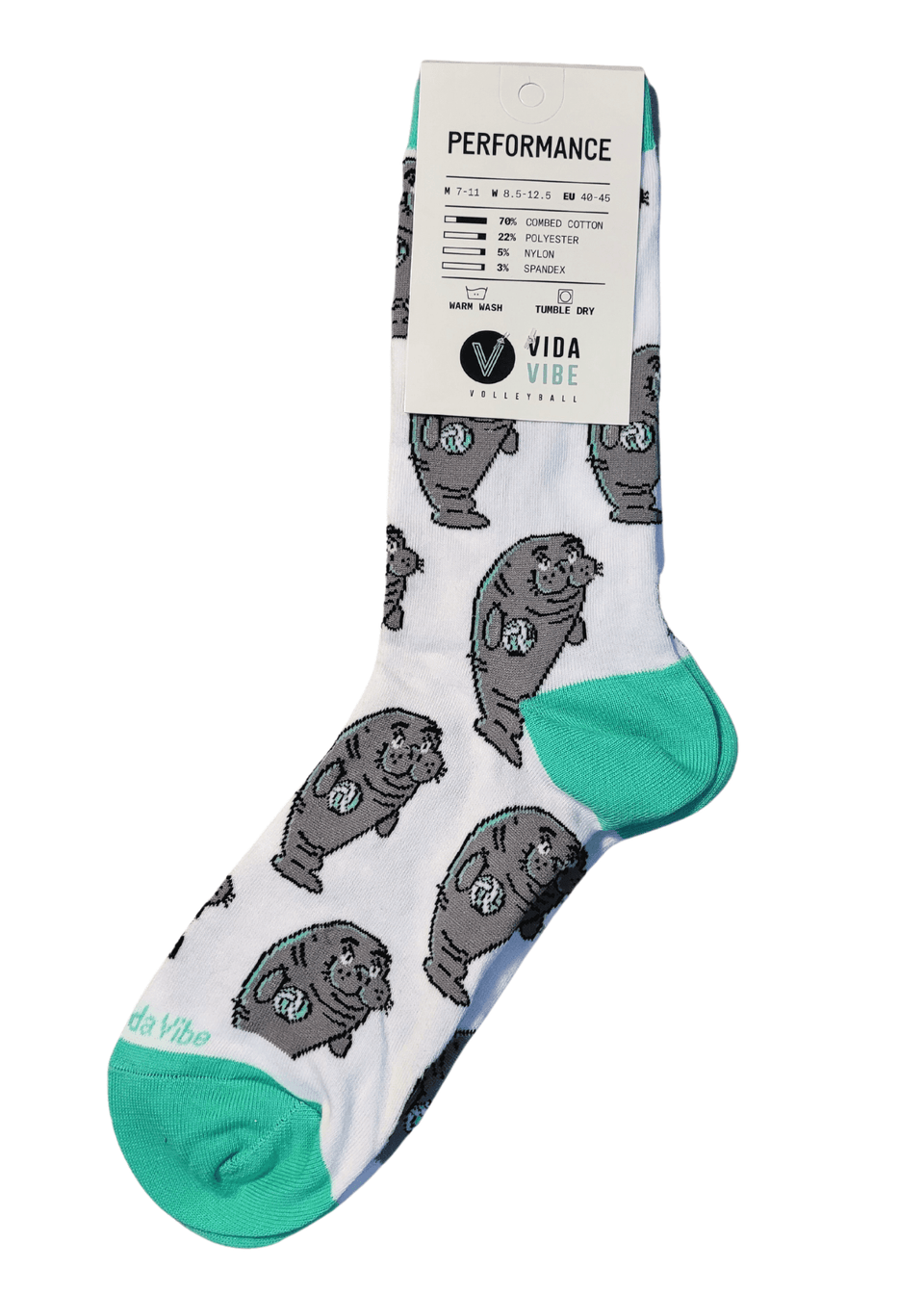 Volleyball Manatee Socks - VidaVibe